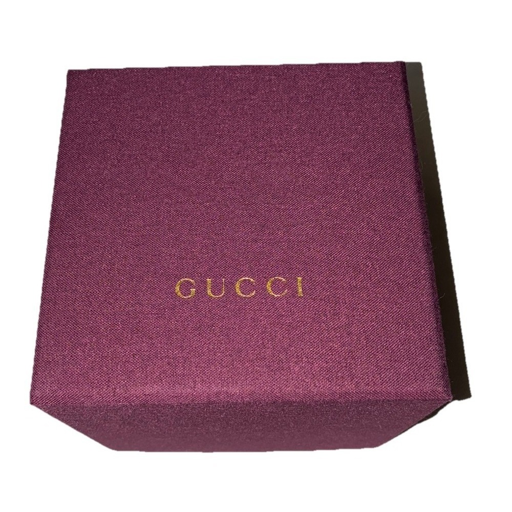 Gucci Gift Box Purple Fabric Green Interior Jewelry 4.7x4.7" NEW